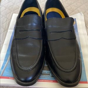 Men's Black Leather Loafers